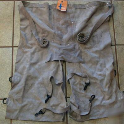 Welding apron split leg chaps leather gander brand