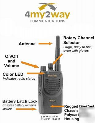 Motorola mag one BPR40 8CH 4W ufh (li-ion) radio