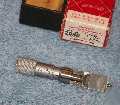 Starrett can seam micrometer & depth gage 208D tool