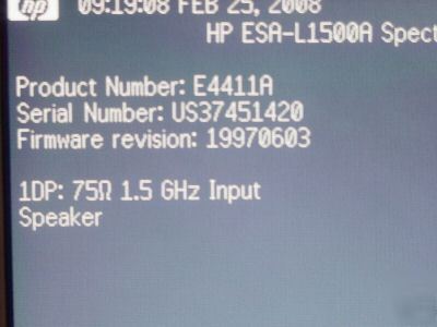 Agilent/hp E4411A esa-L1500A spectrum analyzer 1.5GHZ