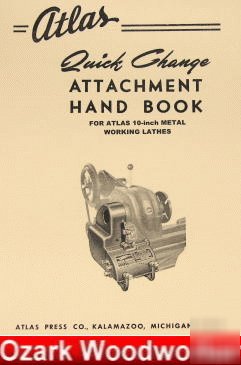 Oz~atlas quick gear change handbook for 10 lathe manual