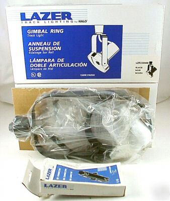4 halo lazer gimbal ring track lights LZR338MB nos 150W