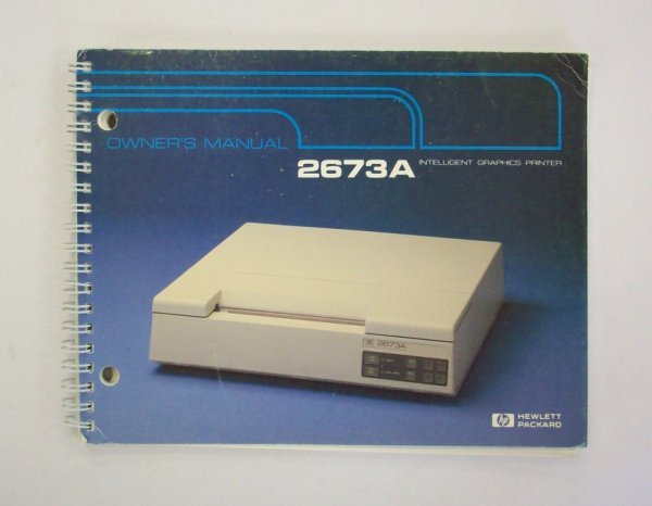 Hp / agilent 2673A owners manual - $5 shipping 