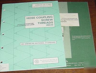Asme standard for hose coupling screw threads