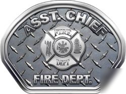 Fire helmet face decal 49 reflective asst. chief dp