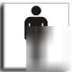 Mens toilet sign - 150X150MM-a.vinyl (ge-045-ac)